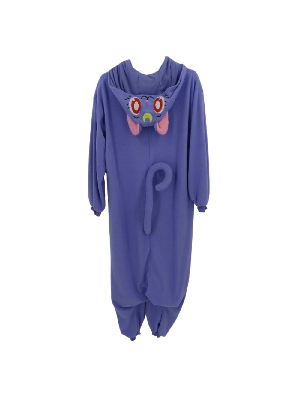 Sailor Moon Luna Cat Adult Unisex One Size Fleece Jumpsuit One Piece Hood Tail